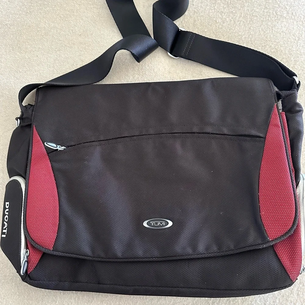 Tumi Ducati Ballistic Nylon Crossbody Messenger Computer Travel Bag
